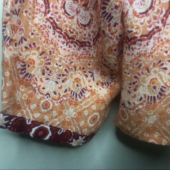 Sanctuary Sunshine Girl Floral Print Lace Up Tunic Top Sz Small Peasant Bohemian - Picture 6 of 10